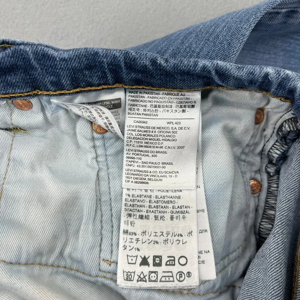 Levi's 511‎ Slim Fit Jeans Mens 34x30 Blue Medium Wash Distressed Denim